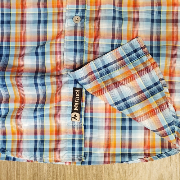 Marmot Men's Short Sleeve Lightweight Flannel Sz S - Picture 6 of 8